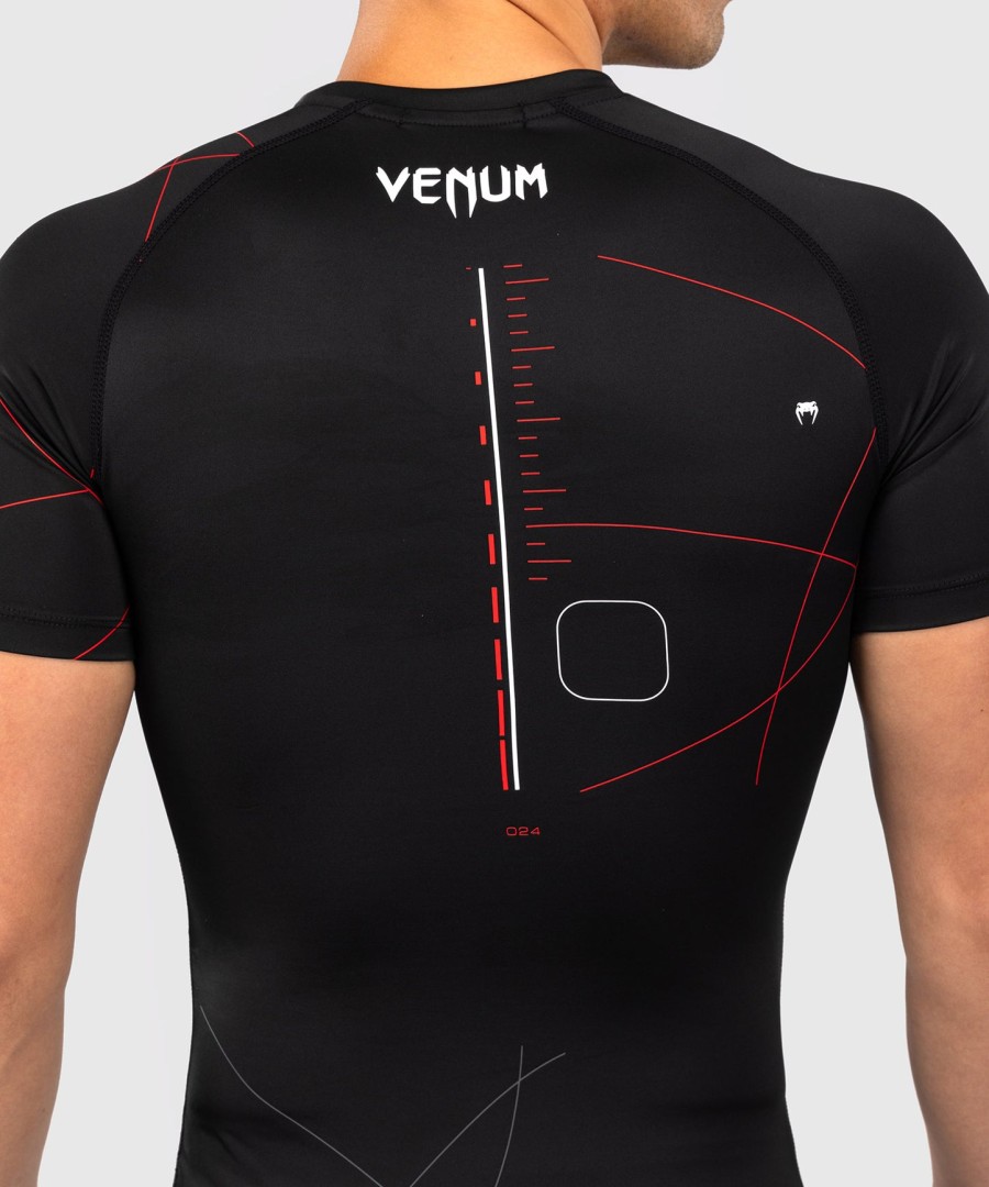 rashguard s krátkým rukávem venum tactical xt - černýohnivé červené