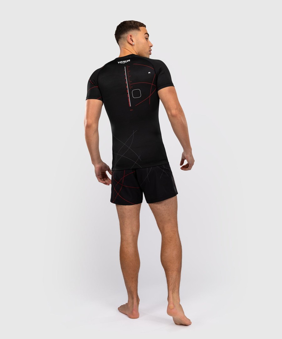 rashguard s krátkým rukávem venum tactical xt - černýohnivé červené