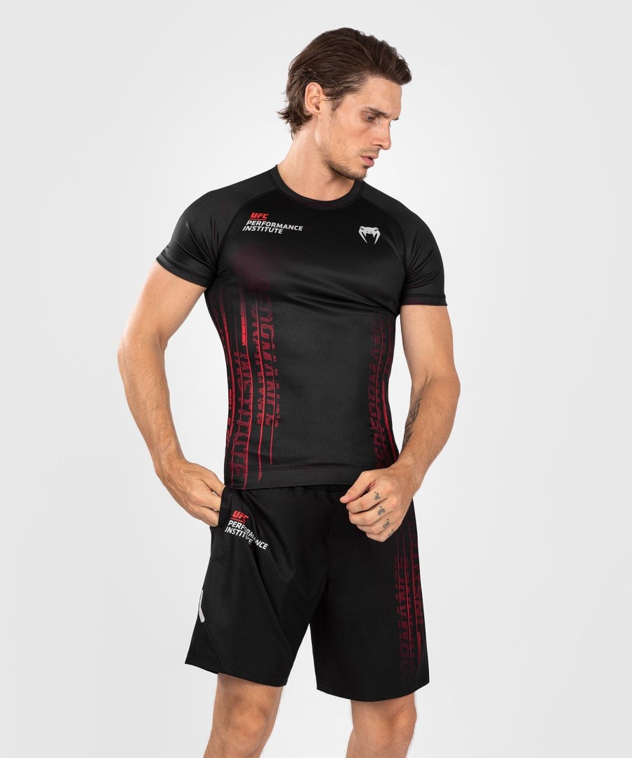 pánský rashguard s krátkým rukávem ufc venum performance institute 2.0 - černo-červený