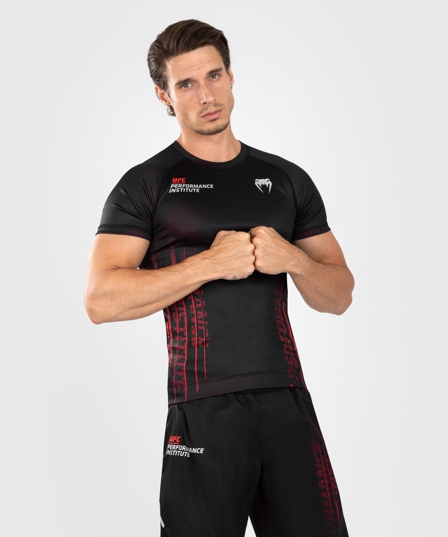 pánský rashguard s krátkým rukávem ufc venum performance institute 2.0 - černo-červený
