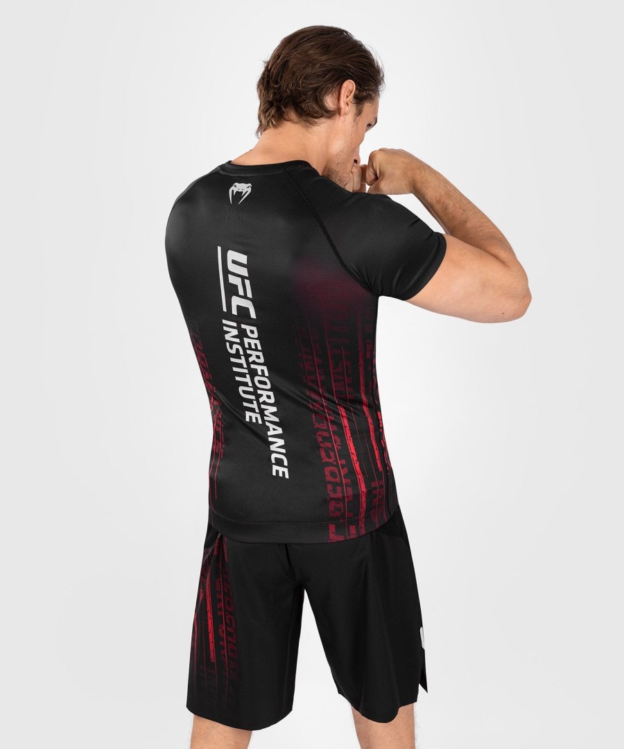 pánský rashguard s krátkým rukávem ufc venum performance institute 2.0 - černo-červený