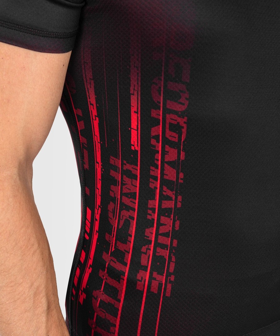 pánský rashguard s krátkým rukávem ufc venum performance institute 2.0 - černo-červený