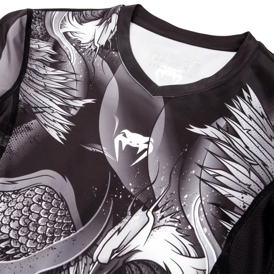 venum phoenix rashguard - dlouhý rukáv - Černobílý - pro ženy