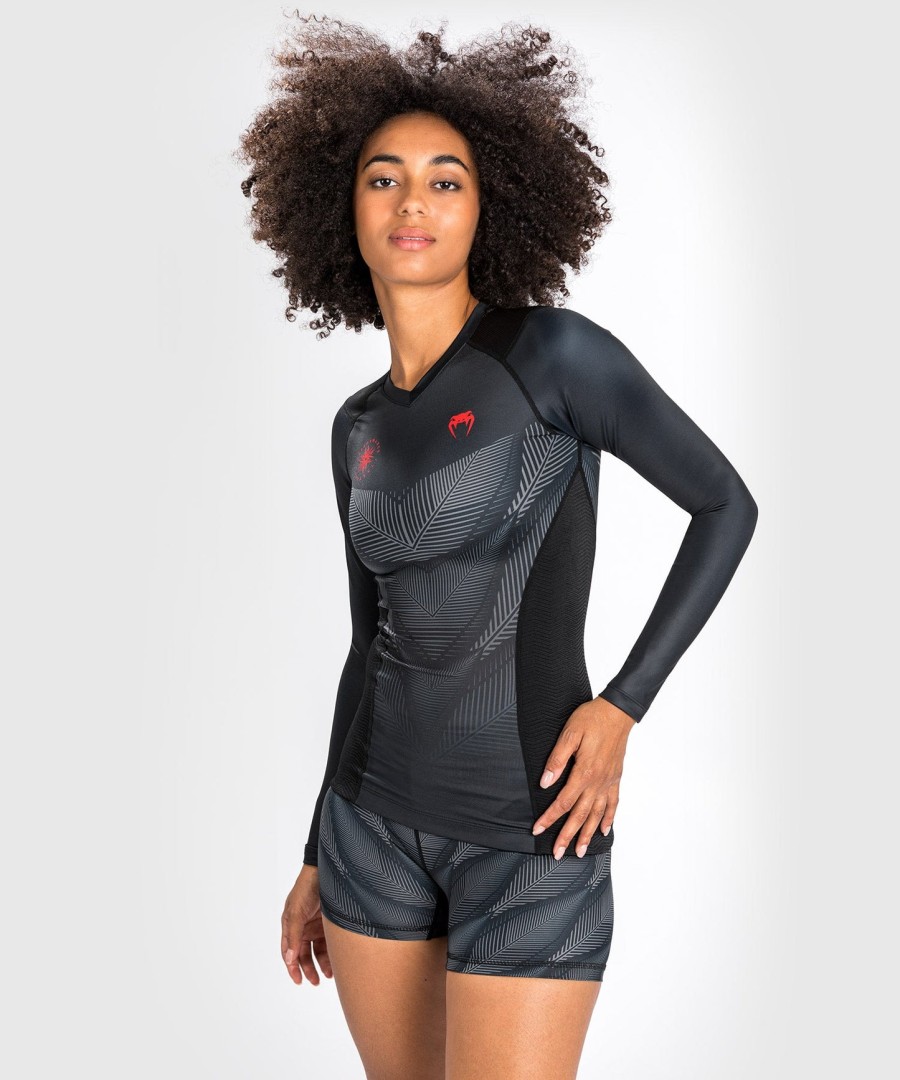 venum phantom rashguard s dlouhým rukávem - pro ženy - černo-červený