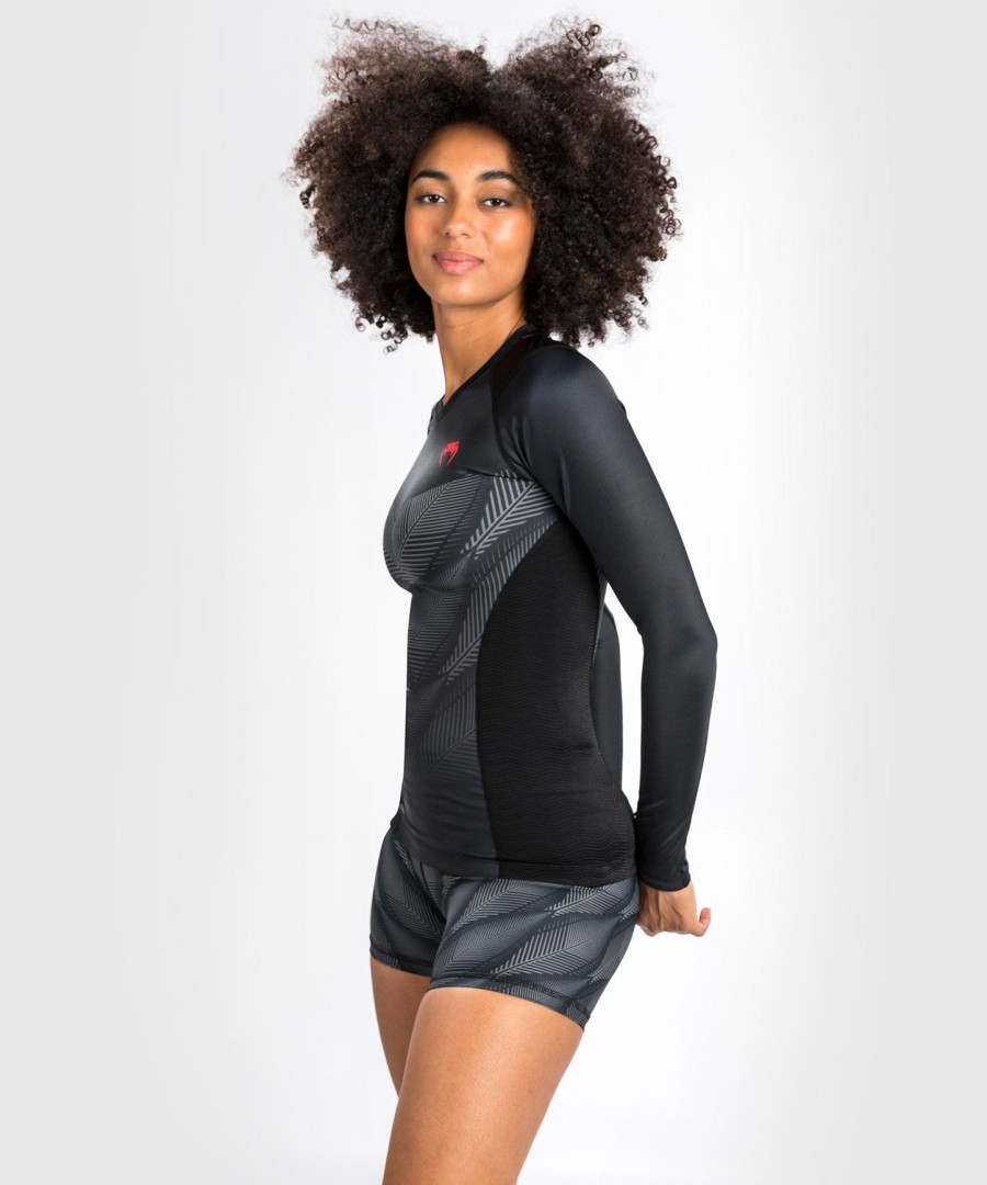 venum phantom rashguard s dlouhým rukávem - pro ženy - černo-červený