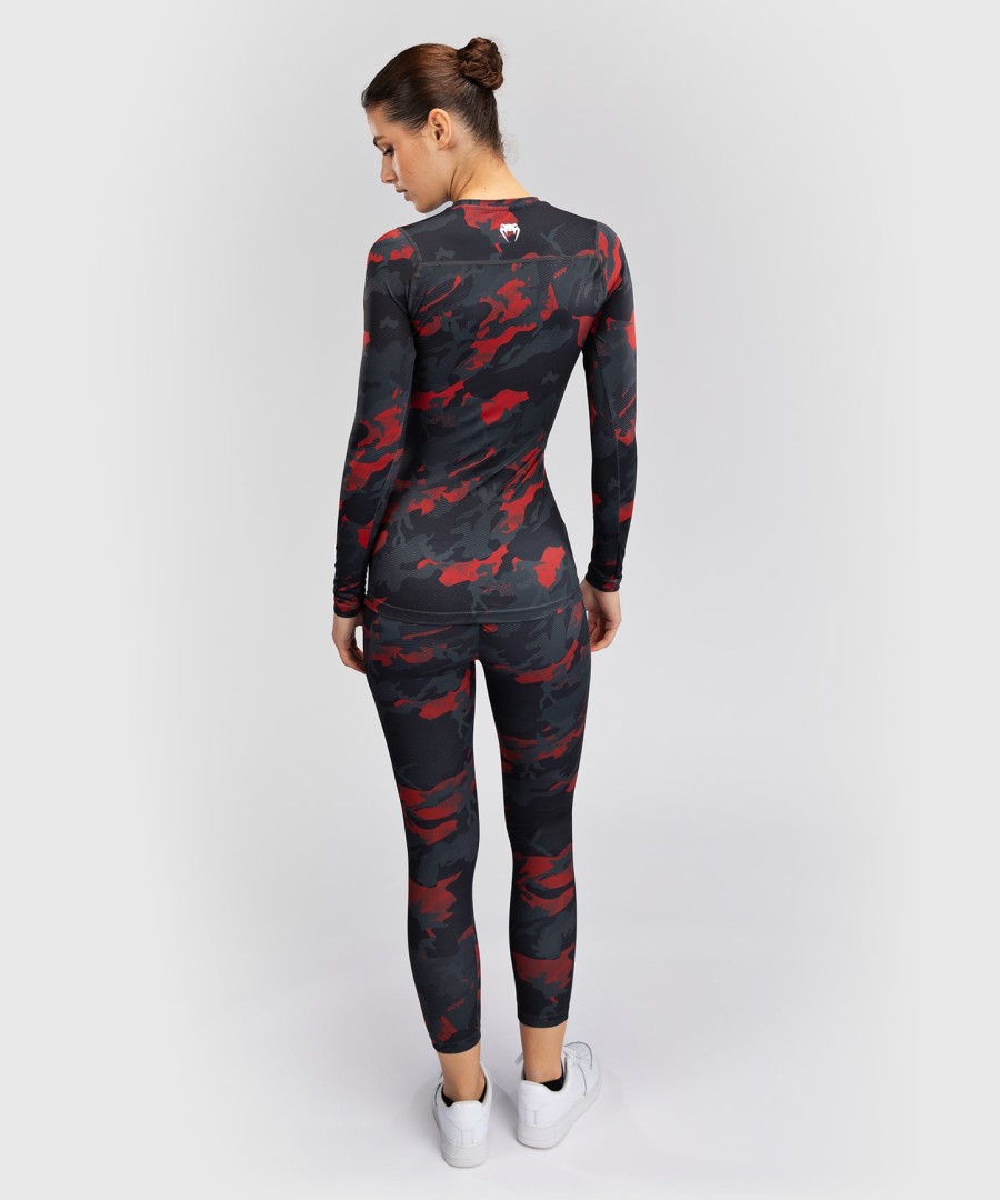 dámský rashguard s dlouhým rukávem venum x sophia rose - urban red camo