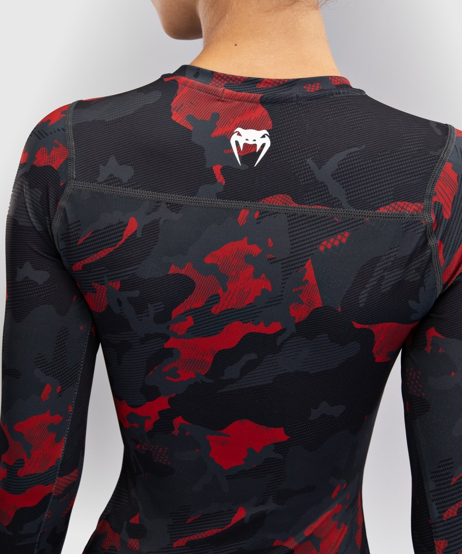 dámský rashguard s dlouhým rukávem venum x sophia rose - urban red camo