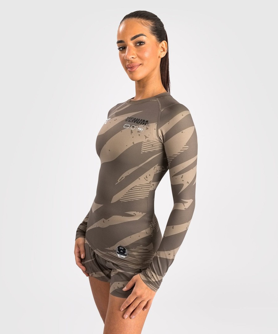 dámský rashguard s dlouhým rukávem ufc adrenaline od venum fight week performance - desert camo