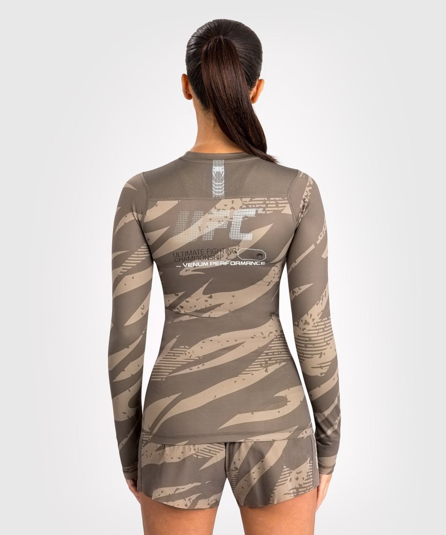 dámský rashguard s dlouhým rukávem ufc adrenaline od venum fight week performance - desert camo
