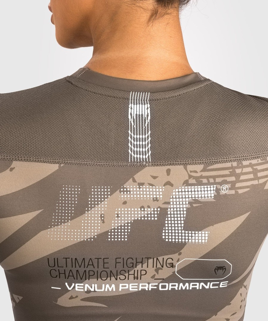 dámský rashguard s dlouhým rukávem ufc adrenaline od venum fight week performance - desert camo