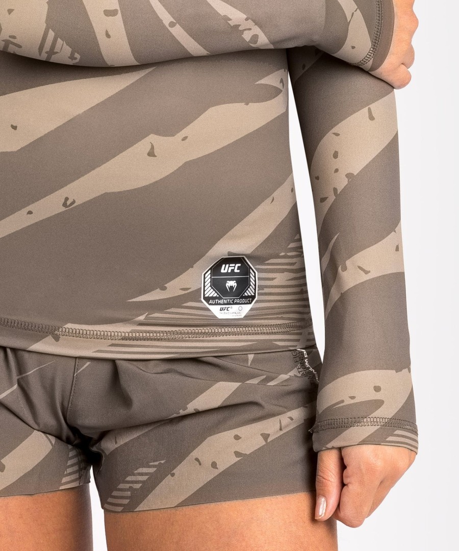 dámský rashguard s dlouhým rukávem ufc adrenaline od venum fight week performance - desert camo