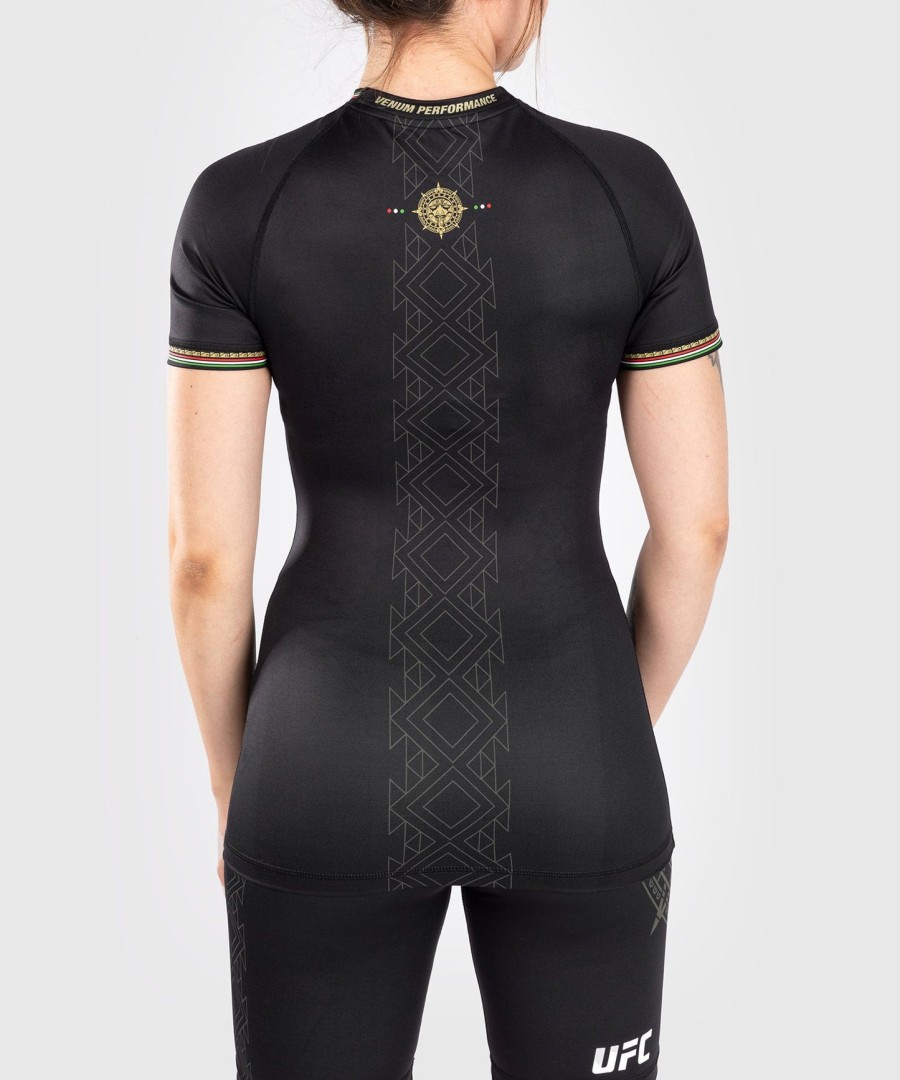 dámský rashguard noche ufc by venum authentic fight night performance s krátkým rukávem - černý