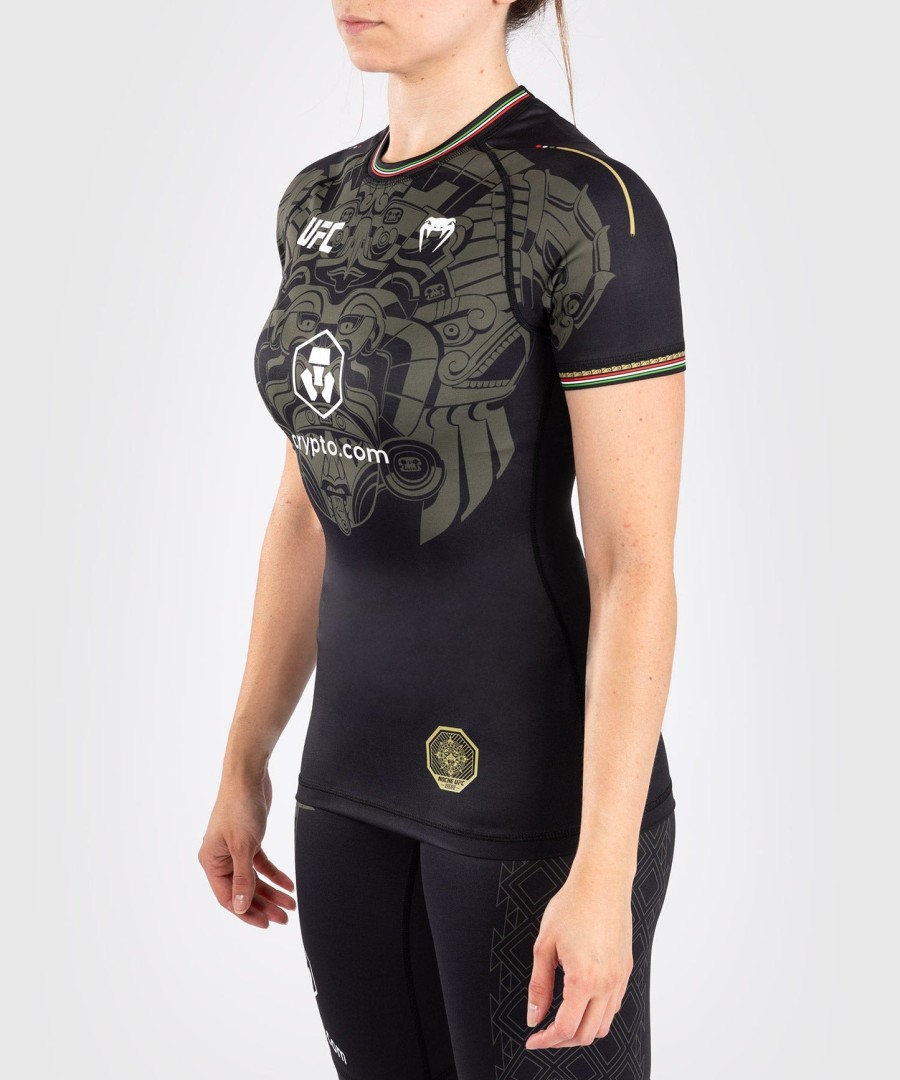 dámský rashguard noche ufc by venum authentic fight night performance s krátkým rukávem - černý