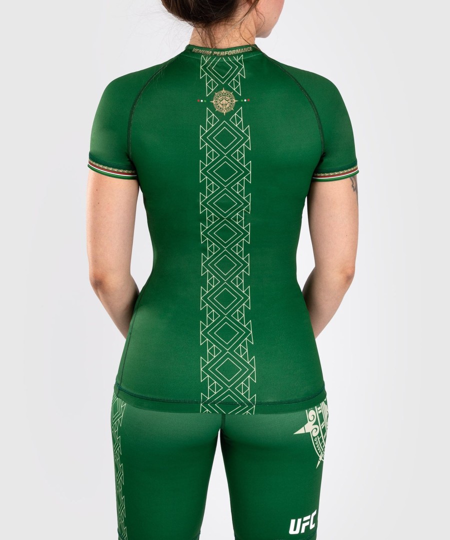 dámský rashguard noche ufc by venum authentic fight night performance s krátkým rukávem - zelený