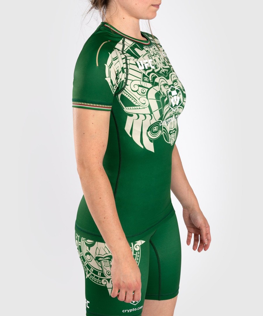 dámský rashguard noche ufc by venum authentic fight night performance s krátkým rukávem - zelený