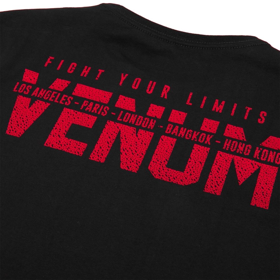 tričko venum signature - s dlouhým rukávem - černéčervené