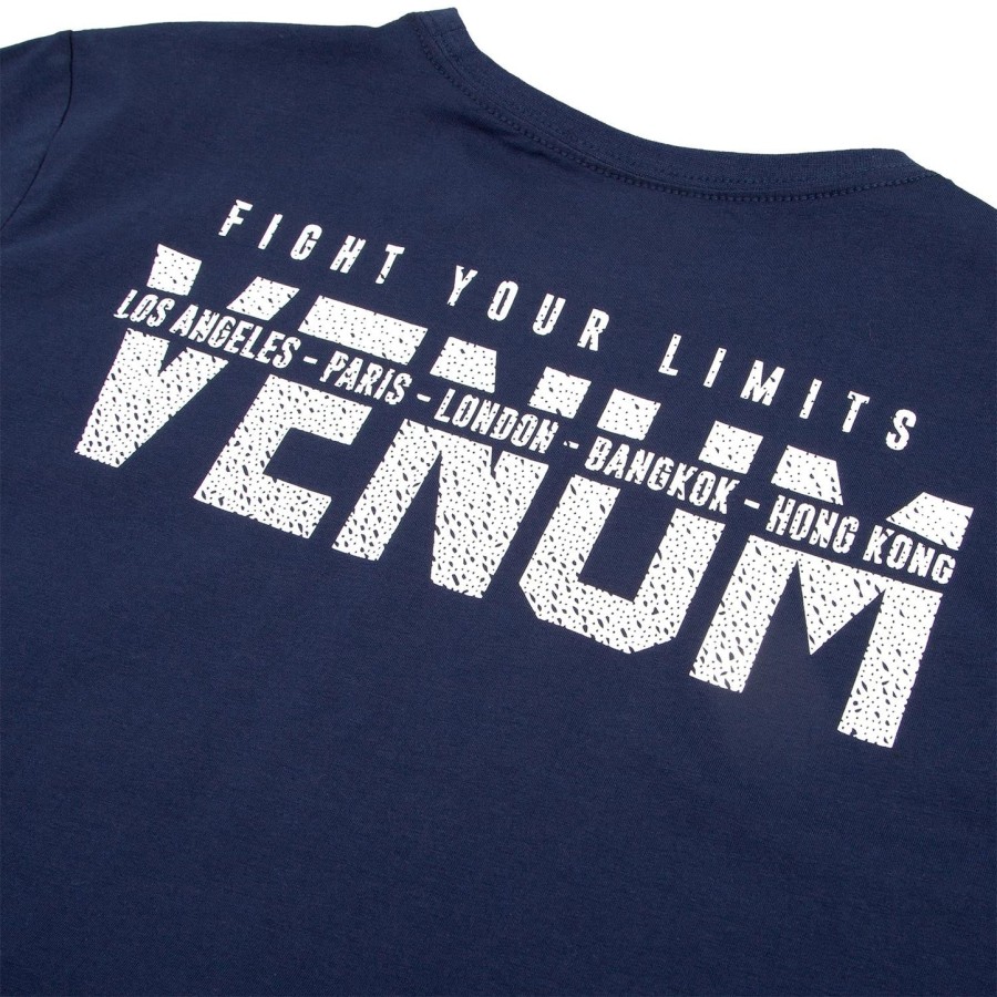 tričko venum signature - s dlouhým rukávem - tmavě modrébílé