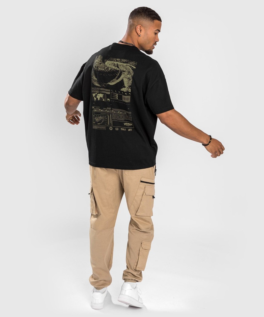 tričko venum fangs - oversize fit - Černé