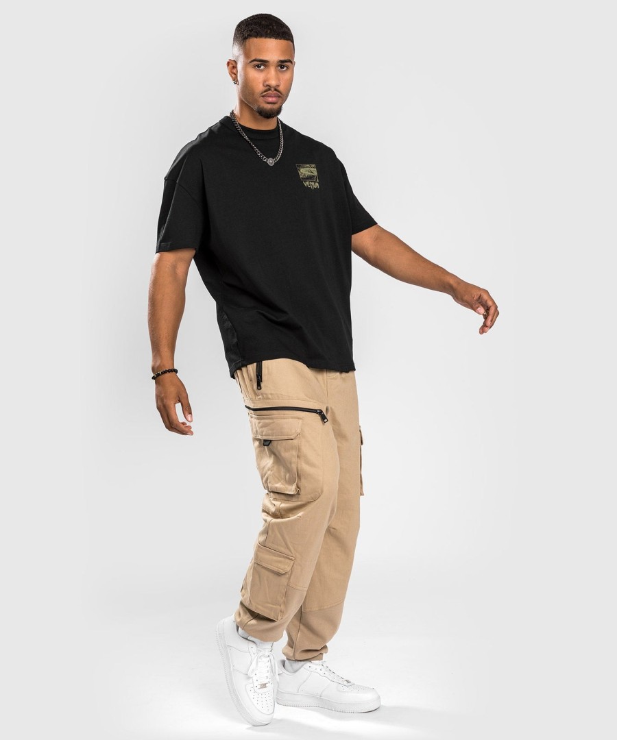 tričko venum fangs - oversize fit - Černé