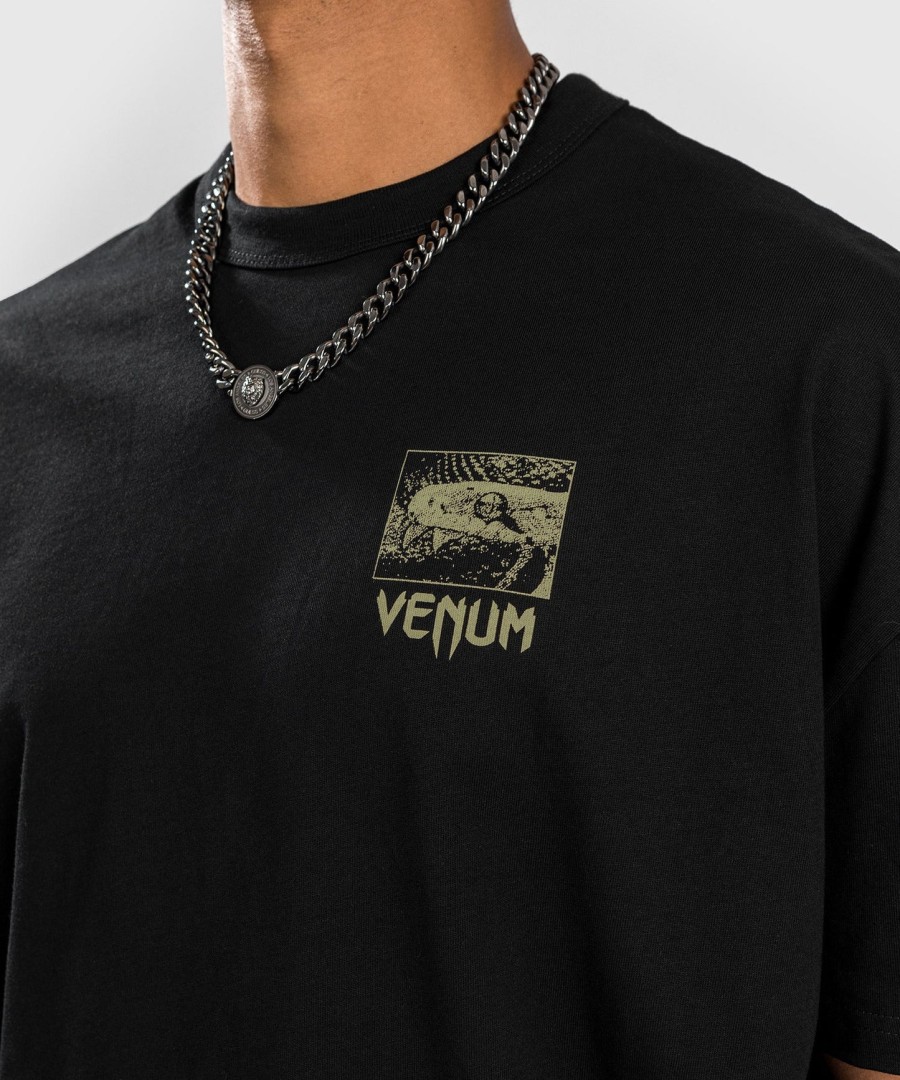 tričko venum fangs - oversize fit - Černé