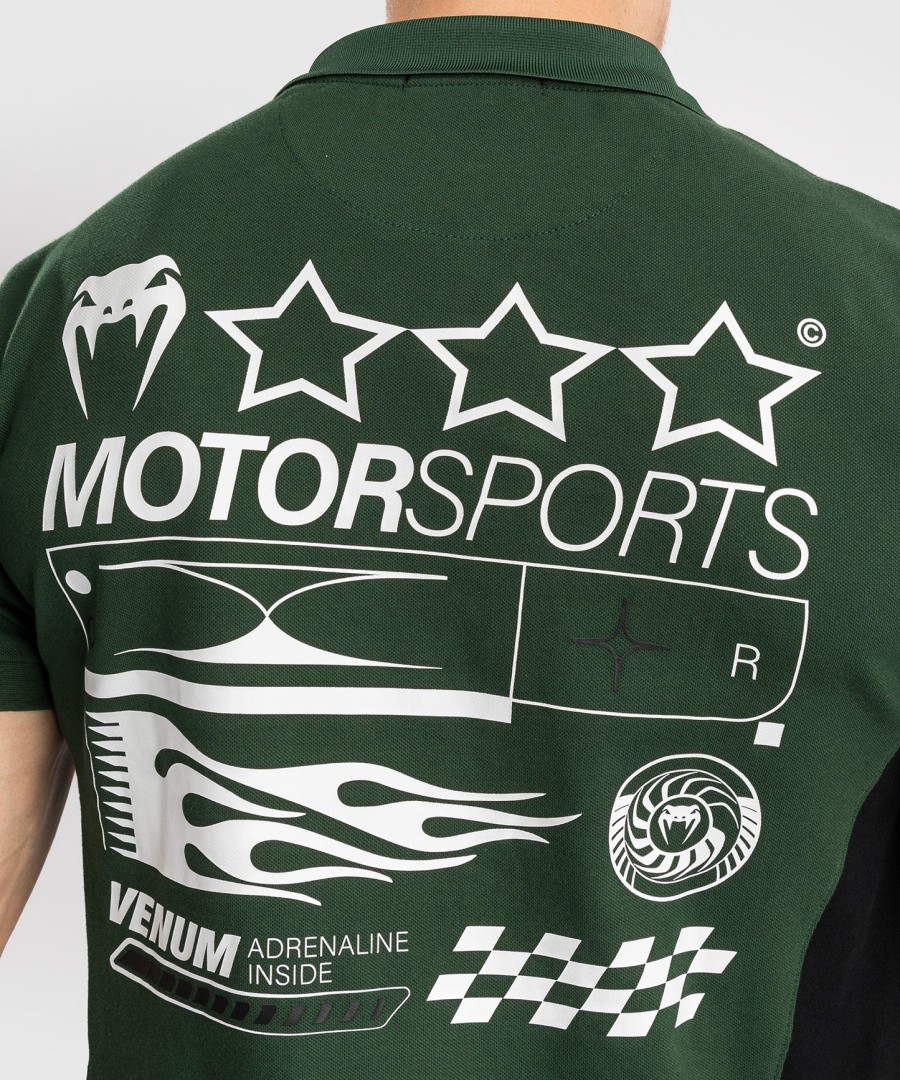bavlněné polo tričko venum motorsport - deep forest