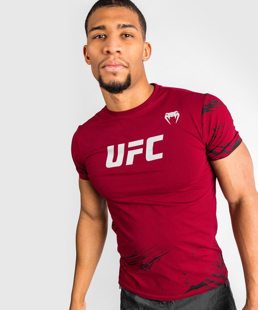 pánské tričko s krátkým rukávem ufc venum authentic fight week 2.0 - červené