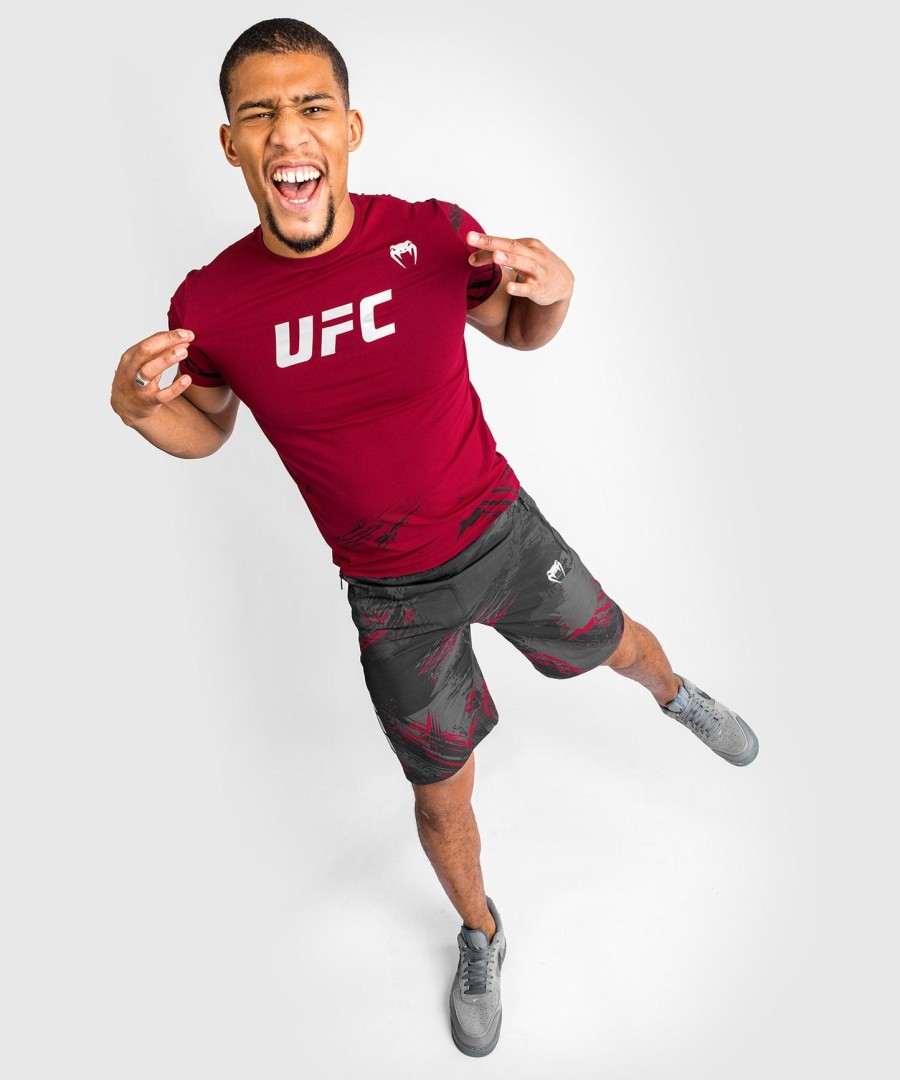 pánské tričko s krátkým rukávem ufc venum authentic fight week 2.0 - červené