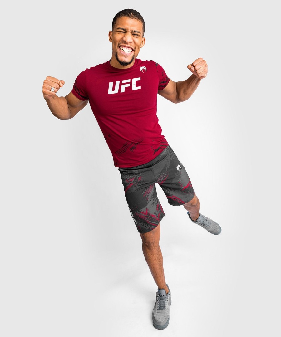 pánské tričko s krátkým rukávem ufc venum authentic fight week 2.0 - červené