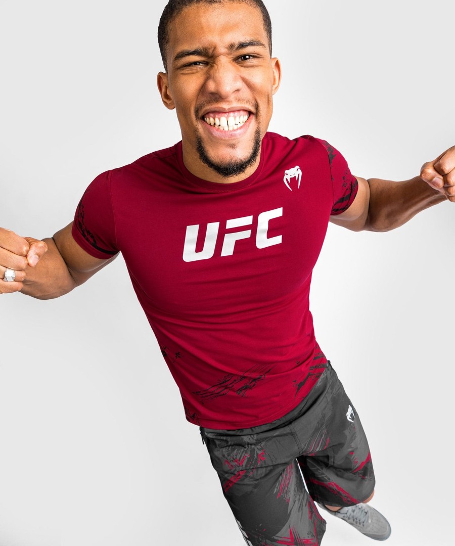 pánské tričko s krátkým rukávem ufc venum authentic fight week 2.0 - červené
