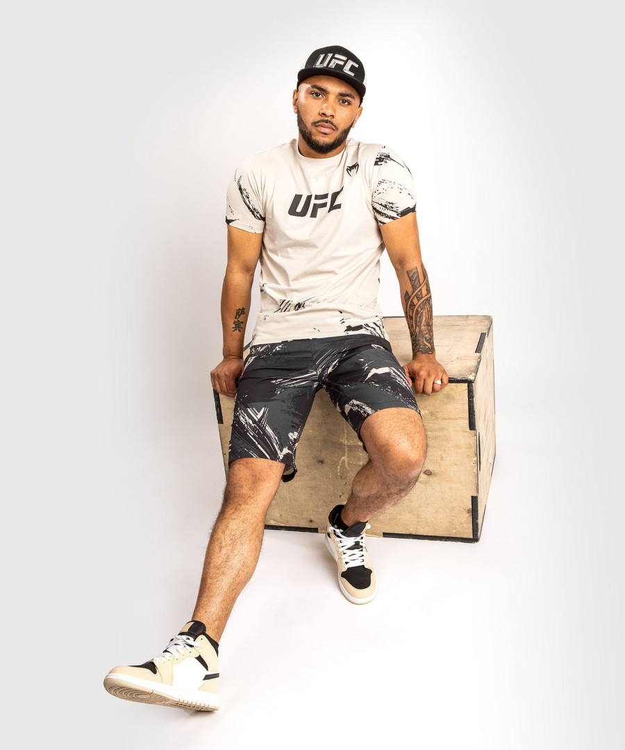 pánské tričko s krátkým rukávem ufc venum authentic fight week 2.0 - pískově modré