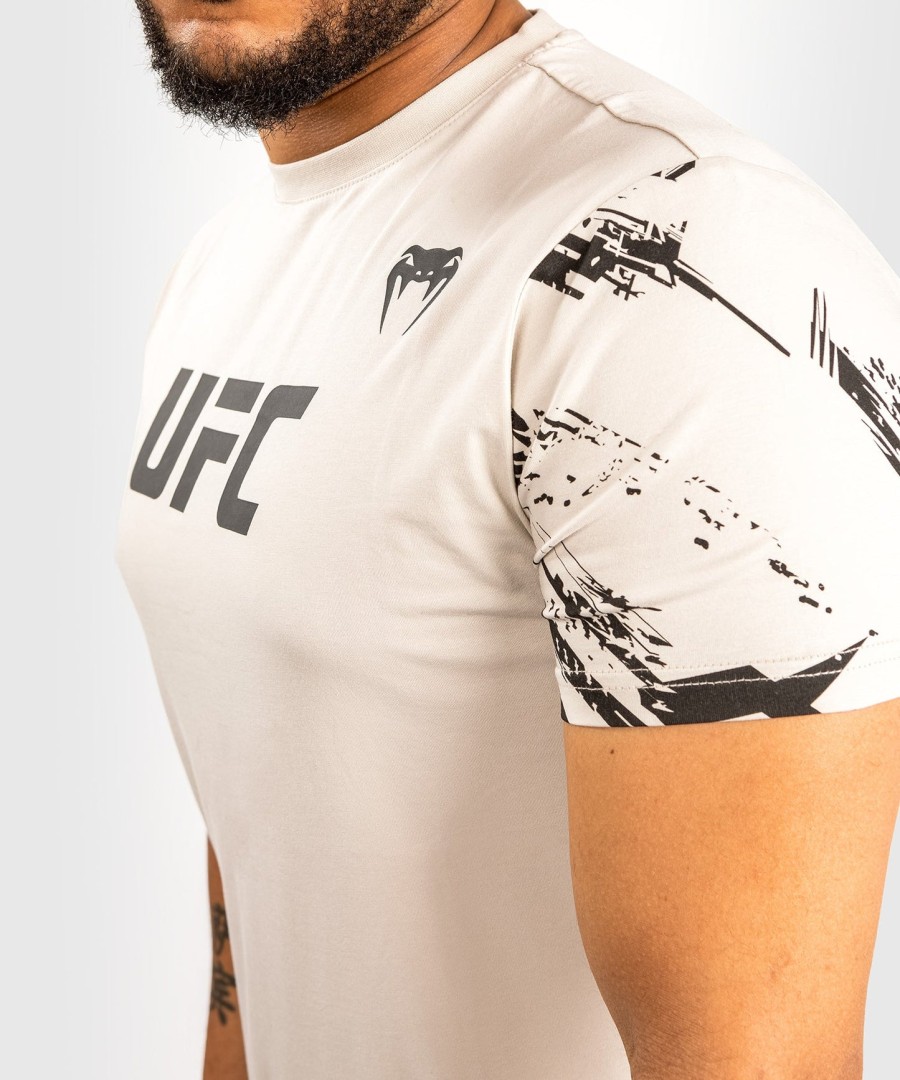 pánské tričko s krátkým rukávem ufc venum authentic fight week 2.0 - pískově modré