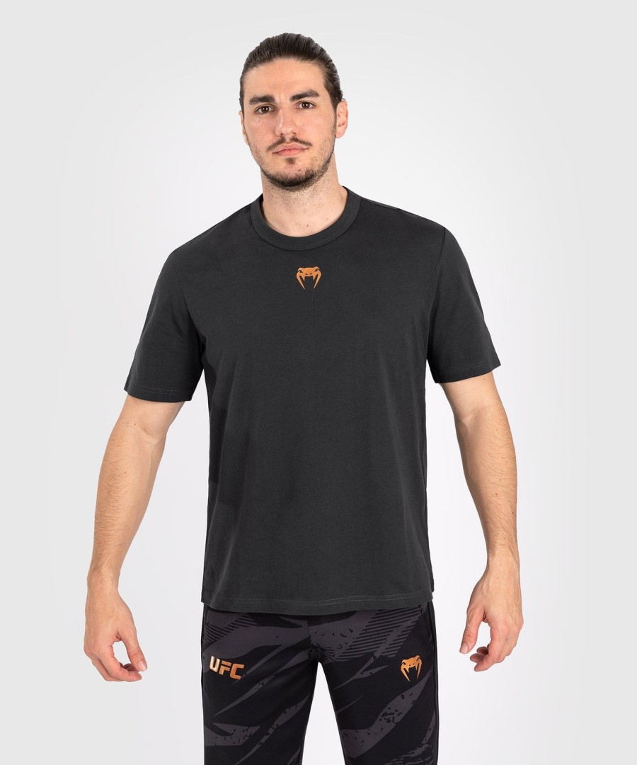 pánské tričko s krátkým rukávem ufc adrenaline by venum fight week - tmavě šedé