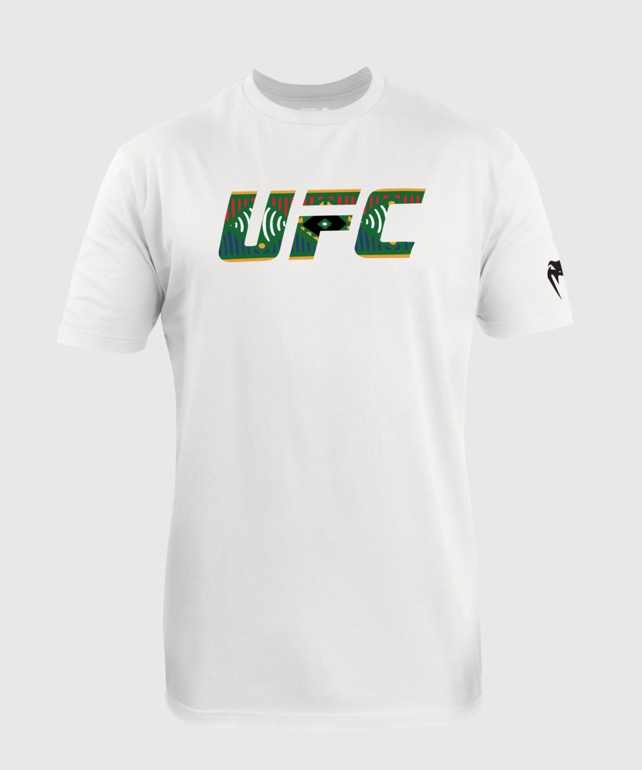 pánské tričko ufc unrival by venum dricus du plessis s bílým potiskem