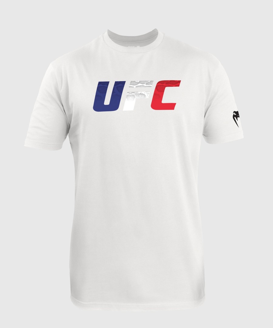 pánské tričko ufc unrival by venum s francouzskou vlajkou v bílém provedení