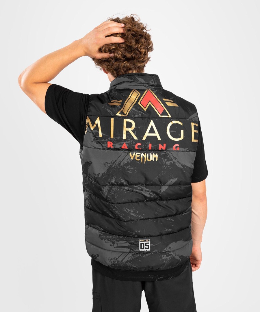 péřová bunda venum x mirage bez rukávů - černázlatá