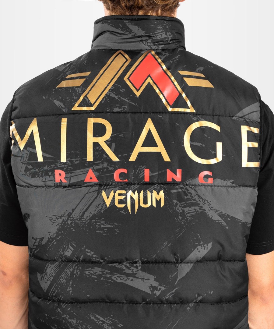 péřová bunda venum x mirage bez rukávů - černázlatá