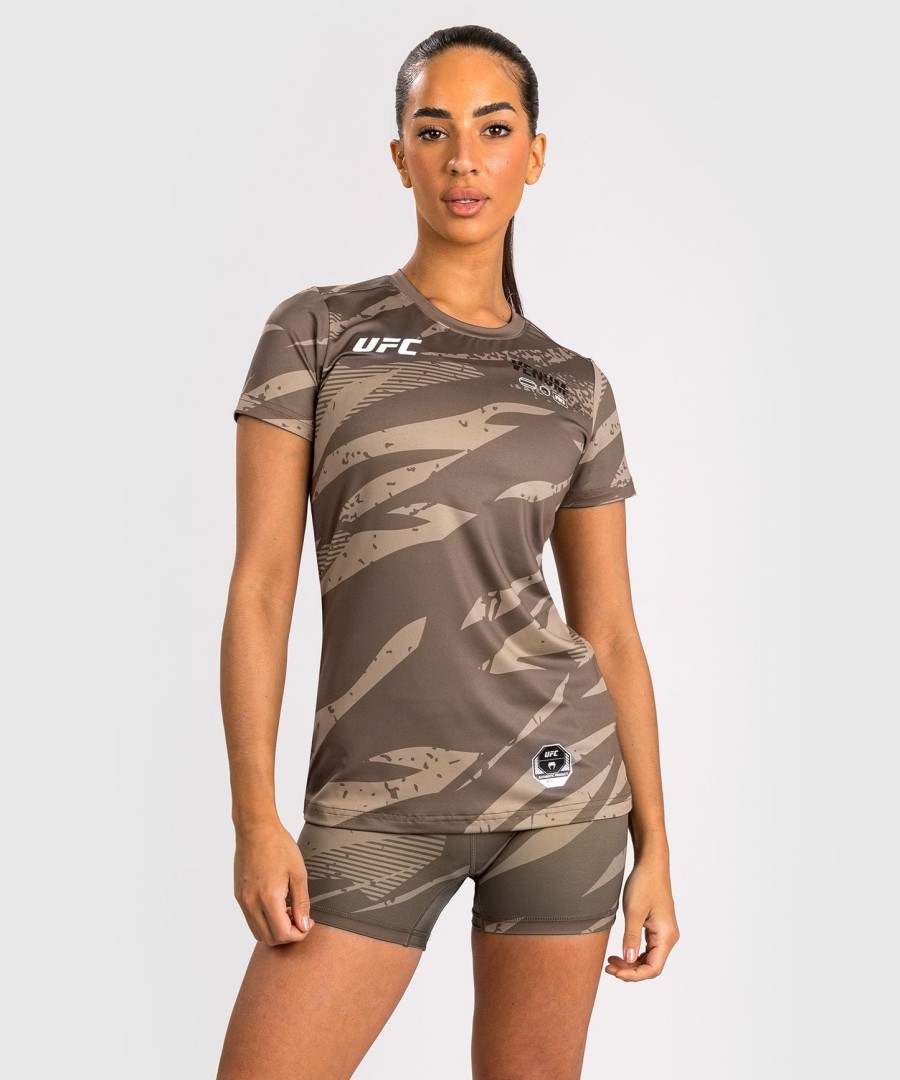 dámské tričko ufc adrenaline by venum fight week dry-tech - desert camo