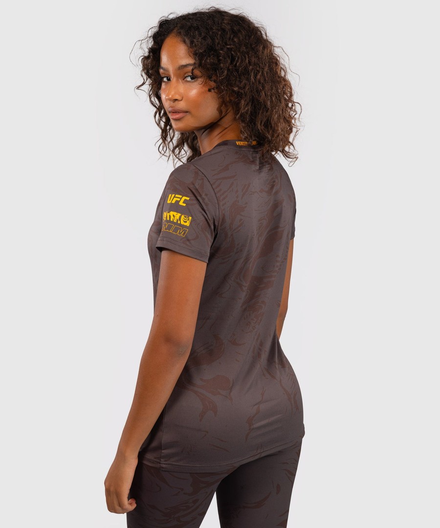 dámské tričko ufc fusion by venum fight week dry-tech - earthen brown