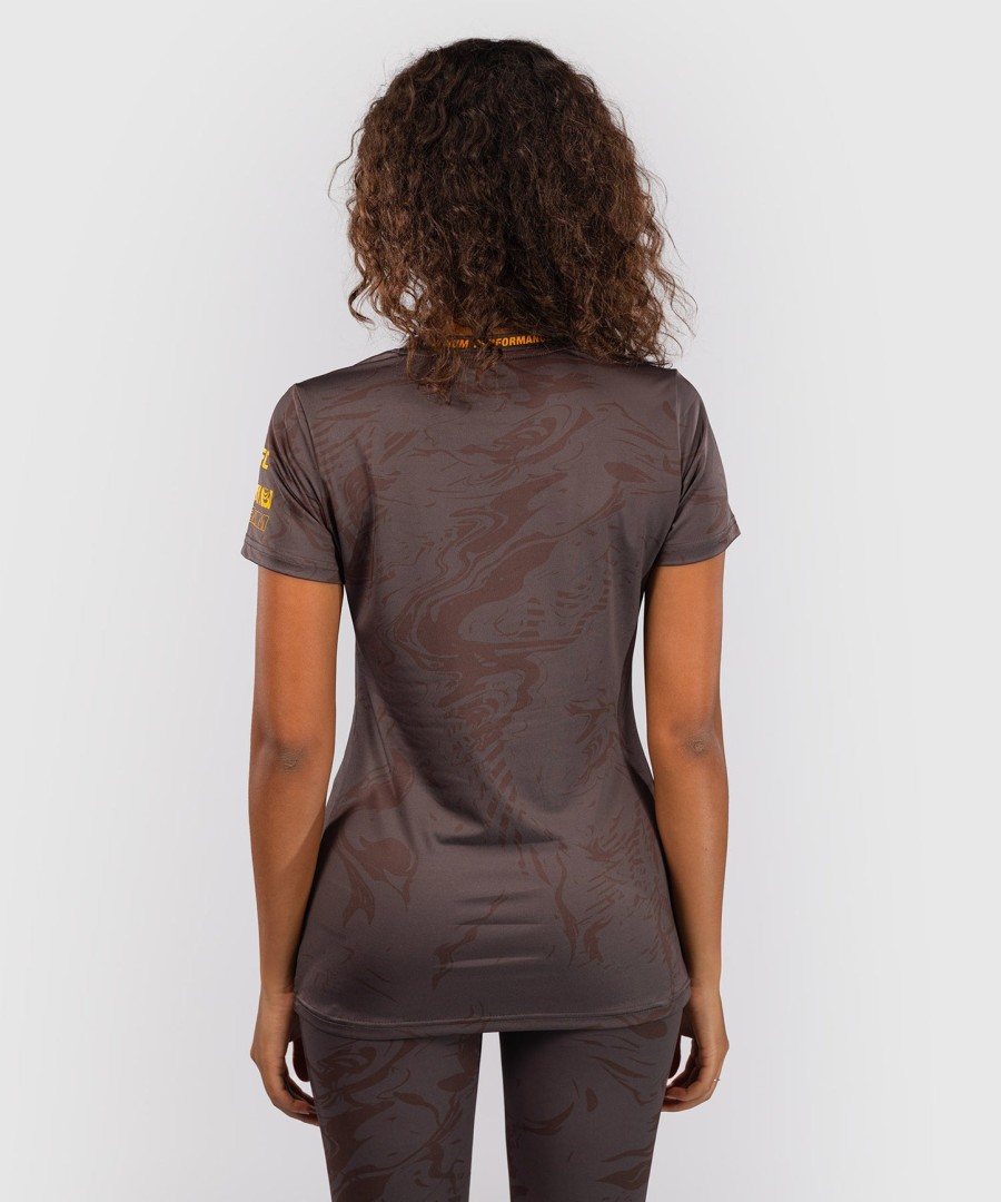 dámské tričko ufc fusion by venum fight week dry-tech - earthen brown