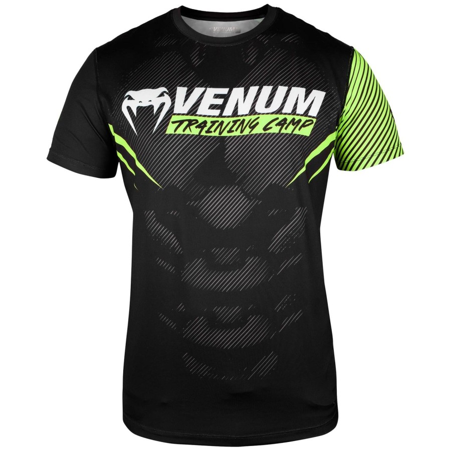 tričko venum training camp 2.0 dry tech - černéneo žluté - exkluzivní
