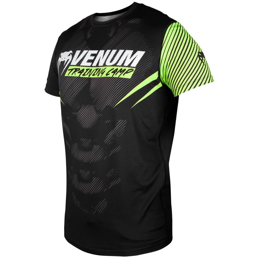 tričko venum training camp 2.0 dry tech - černéneo žluté - exkluzivní