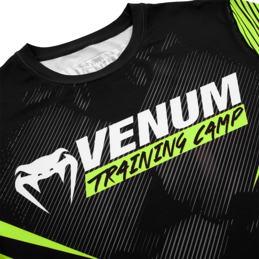 tričko venum training camp 2.0 dry tech - černéneo žluté - exkluzivní
