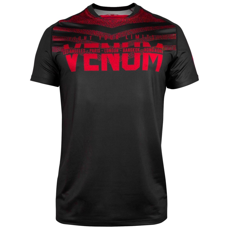 tričko venum signature dry tech - černéčervené