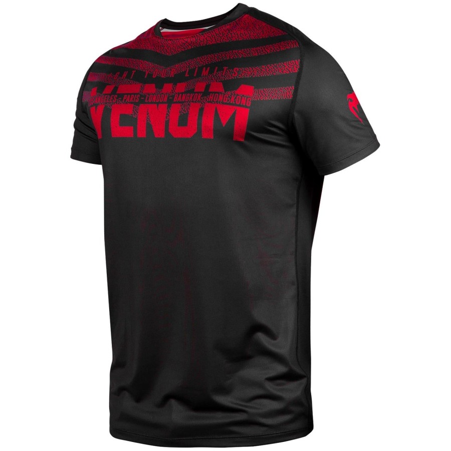 tričko venum signature dry tech - černéčervené