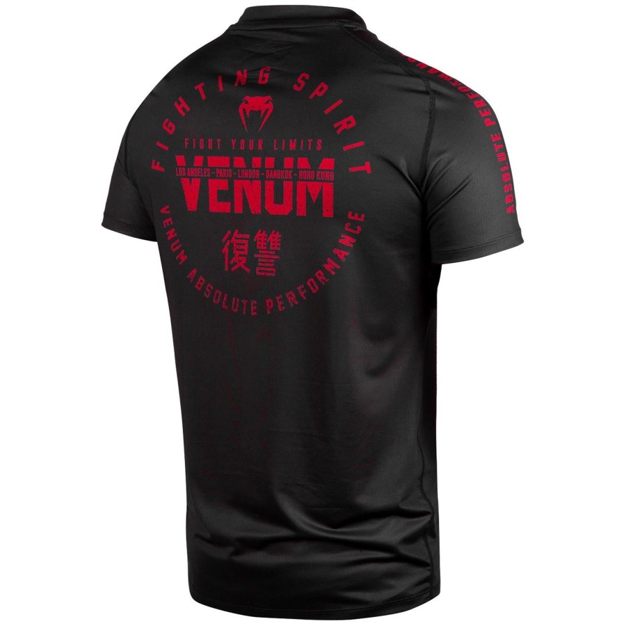 tričko venum signature dry tech - černéčervené