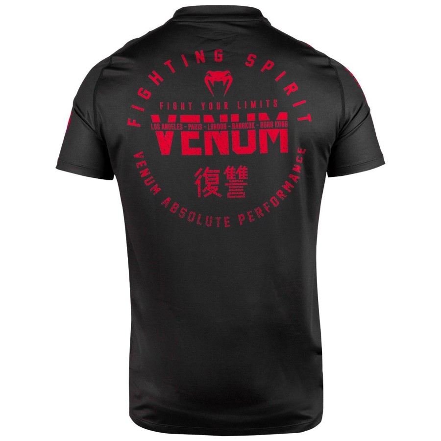 tričko venum signature dry tech - černéčervené