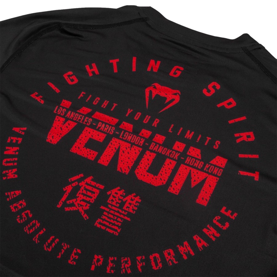 tričko venum signature dry tech - černéčervené