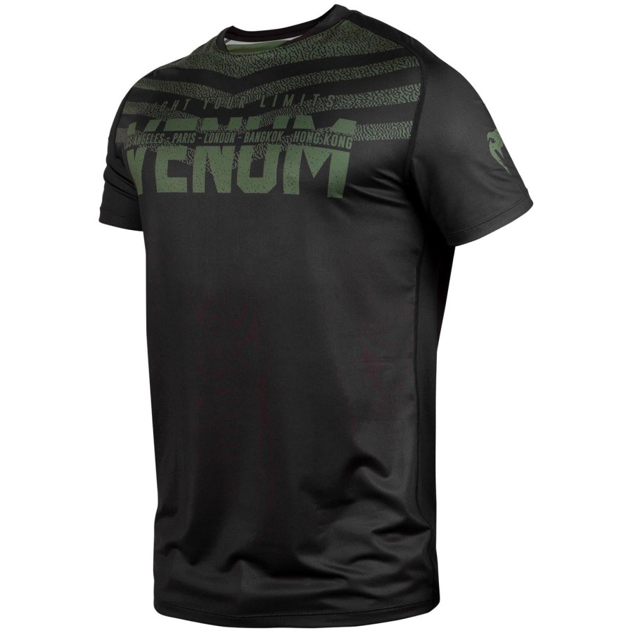 tričko venum signature dry tech - černékhaki - exkluzivní