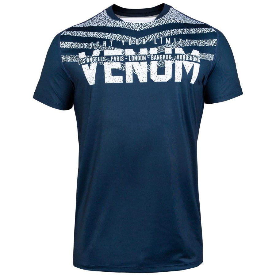 tričko venum signature dry tech - tmavě modrébílé