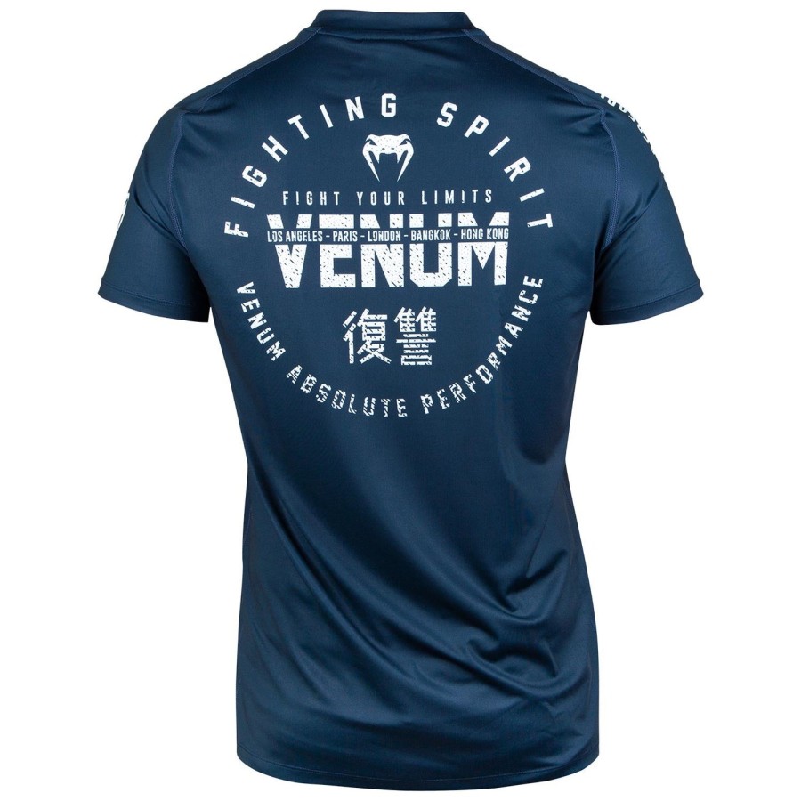 tričko venum signature dry tech - tmavě modrébílé